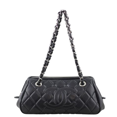 chanel timeless bowler bag|Chanel calfskin bowling bag.